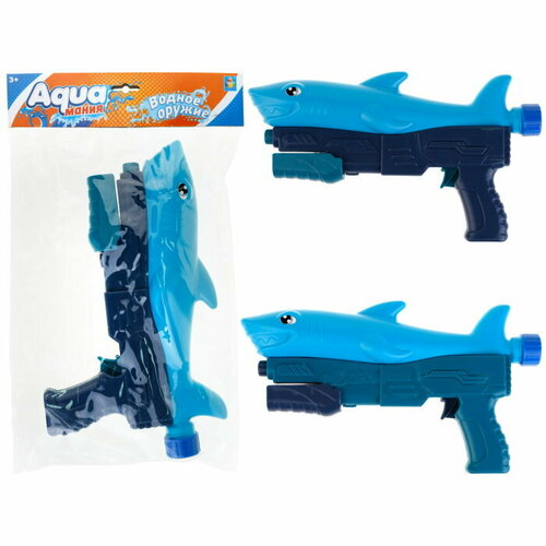 Игрушка 1Toy Аквамания Водное оружие Акула 22*13*5 см наружный водяной пистолет пляжные игрушки для детей летние морские нататорные игры квадратный водный пистолет для дрифтинга игрушки ск