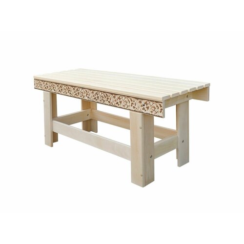 Лавка разборная Салика декорирована узором Русский север 800х360х430мм 3300₽