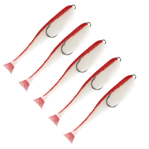 Поролоновые рыбки Контакт Незацепляйка 8см бело-красная 5 шт.