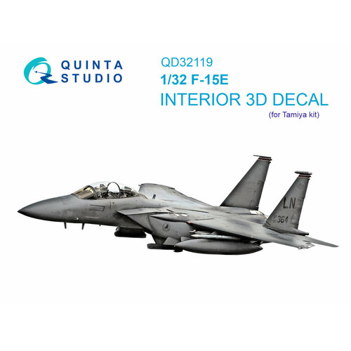 QD32119 3D Декаль интерьера кабины F-15E (Tamiya) qd32038 3d декаль интерьера кабины f 4e early f 4ej для модели tamiya