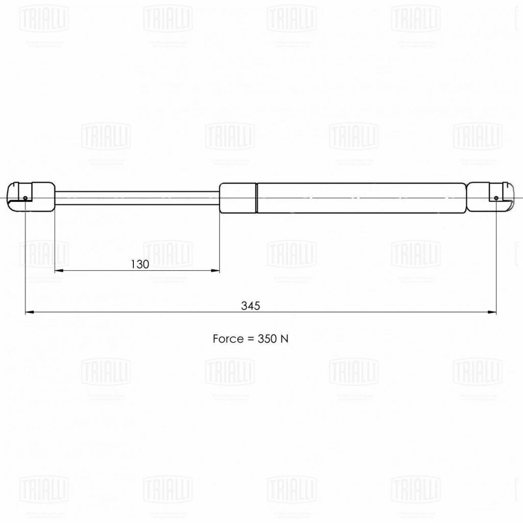 Упор газовый (амортизатор) крышки багажника TRIALLI GS 0917