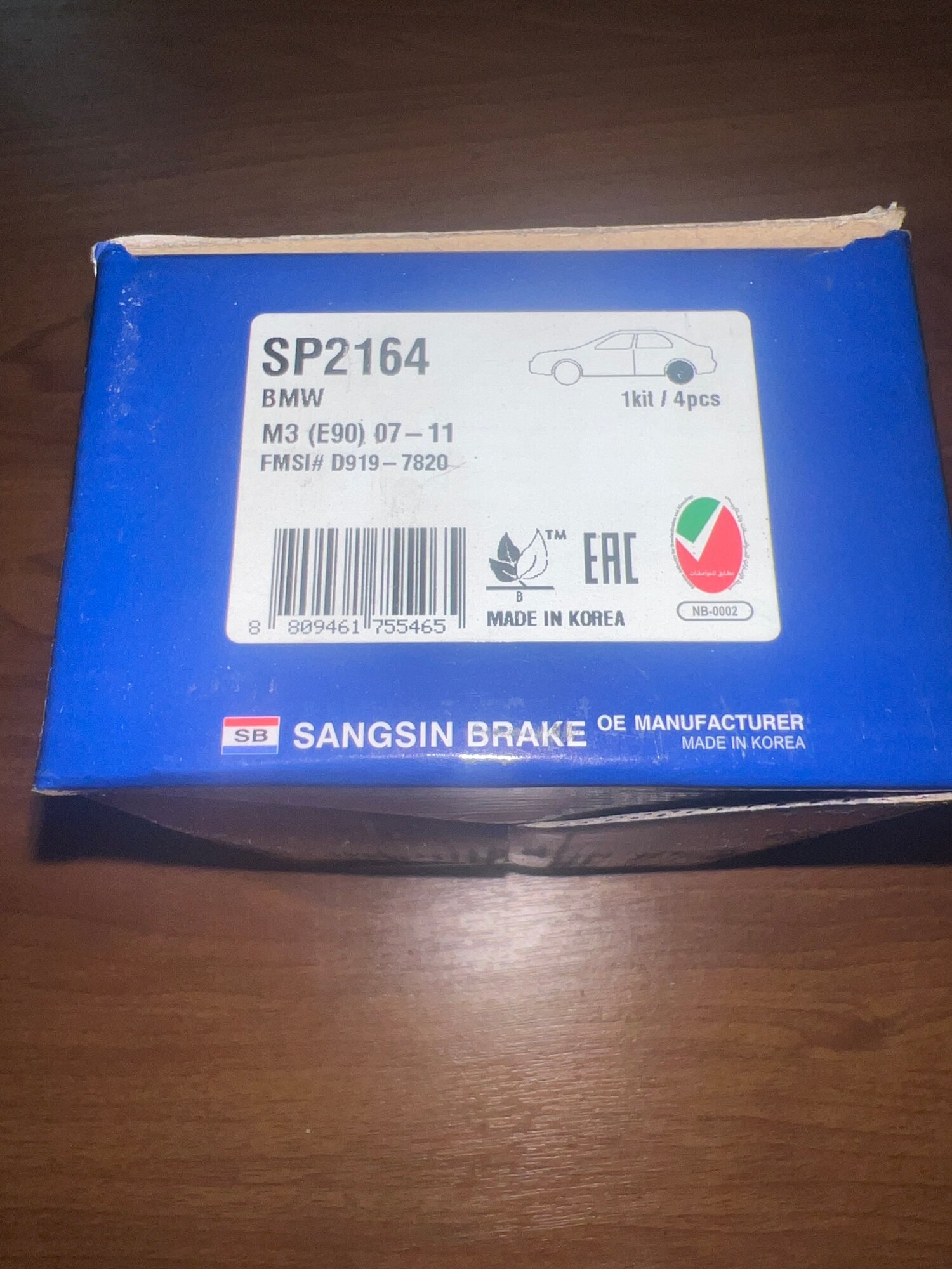 Sp2164_колодки Дисковые Задние! Bmw E65/E66 4.5/6.0/4.0D 01> Sangsin brake арт. SP2164