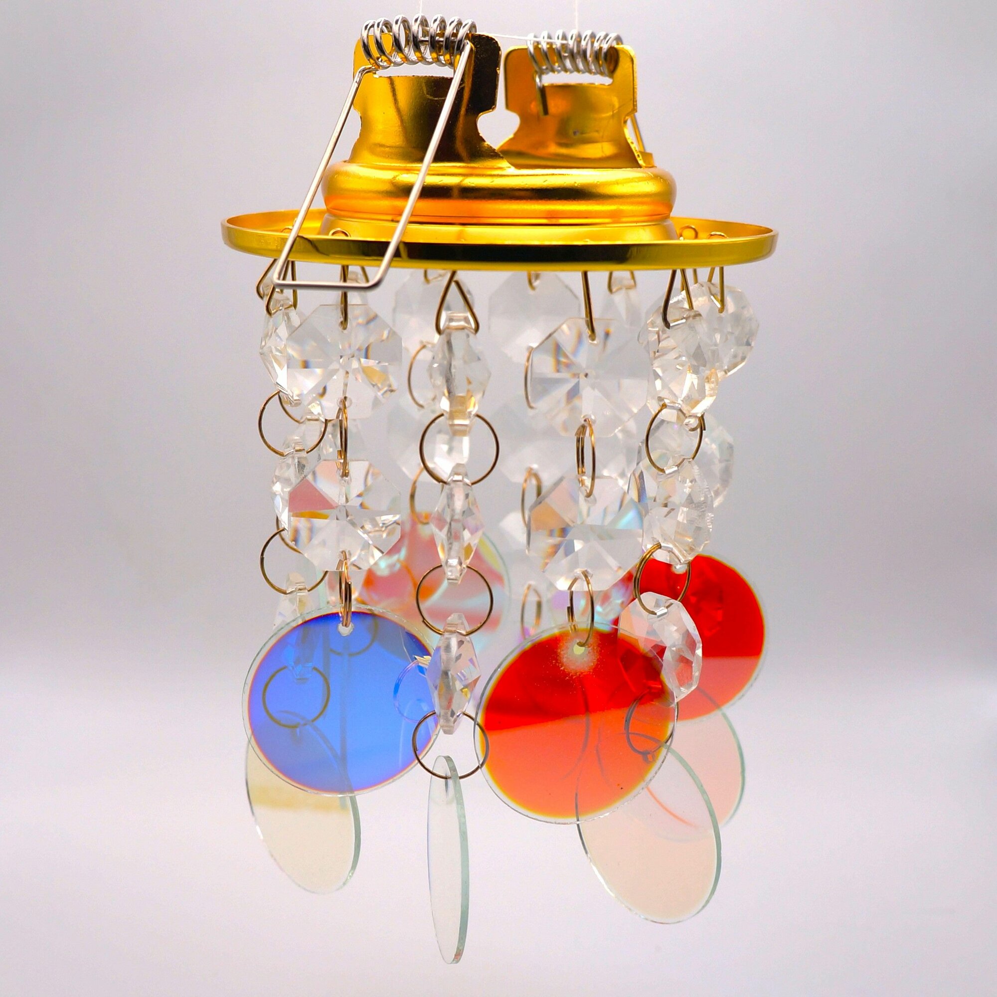 фото Точечный светильник с хрусталем светкомплект HDL06 G/BL+TEA, золото/синий+чай