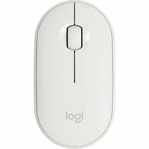 Мышь LOGITECH Pebble M350, беспроводная, оптическая, 1000 dpi, белая беспроводная компактная мышь logitech pebble m350 фиолетовый