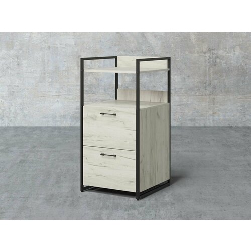 Тумба Urban Лофт 02 Черныйдуб крафт белый 11990₽