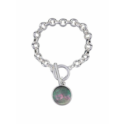 Браслет-цепочка Fiore Luna, перламутр, серый, розовый