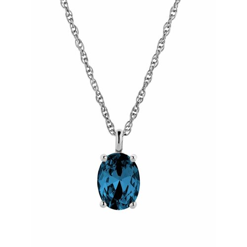 Колье DYRBERG/KERN, кристаллы Swarovski, синий, серый