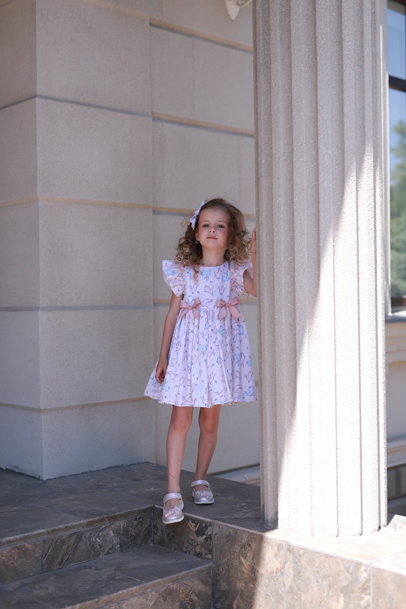 Платье Андерсен Весна-лето 2024, размер 86, бежевый — фото 1