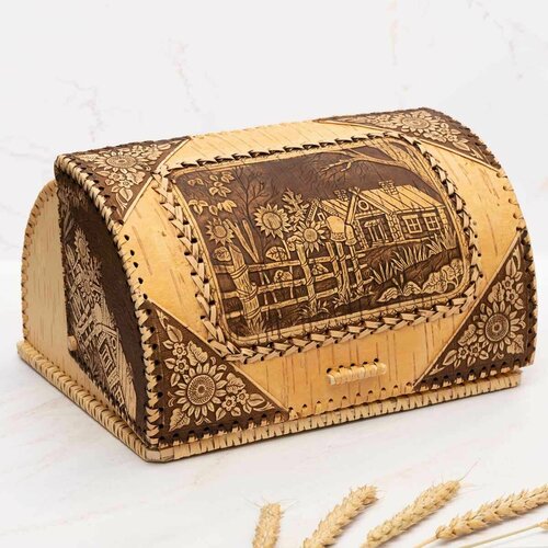 Хлебница (Сухарница) Шлем - Природа, 33х27х19 см