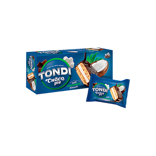 «Tondi», choco Pie кокосовый, 180 г, 2 штуки