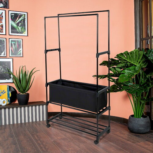 Двойная напольная вешалка для одежды Helex Home W-22 чёрная 1793₽