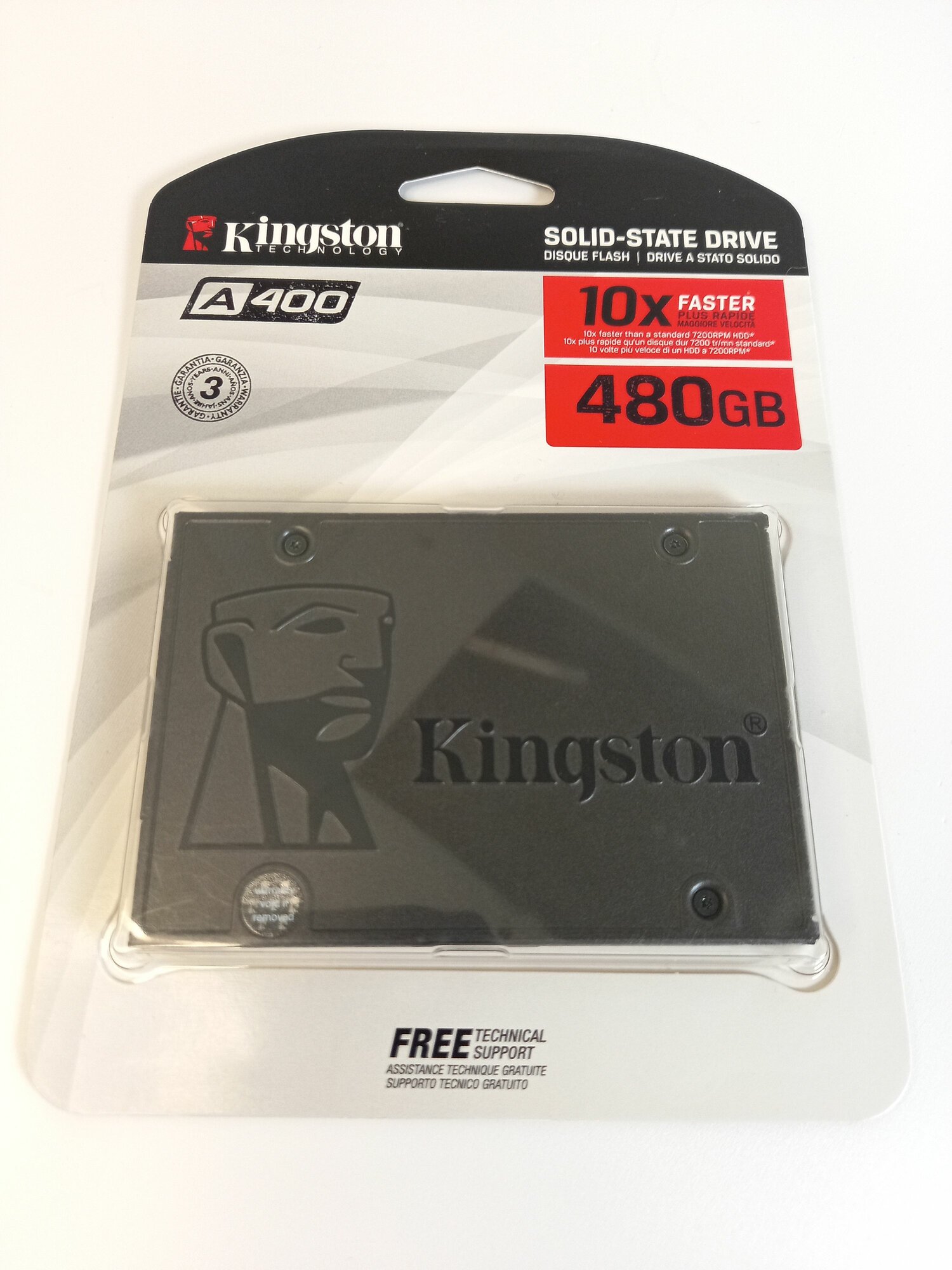 Накопитель SSD Kingston SATA III 480GB SA400S37/480G A400 2.5"