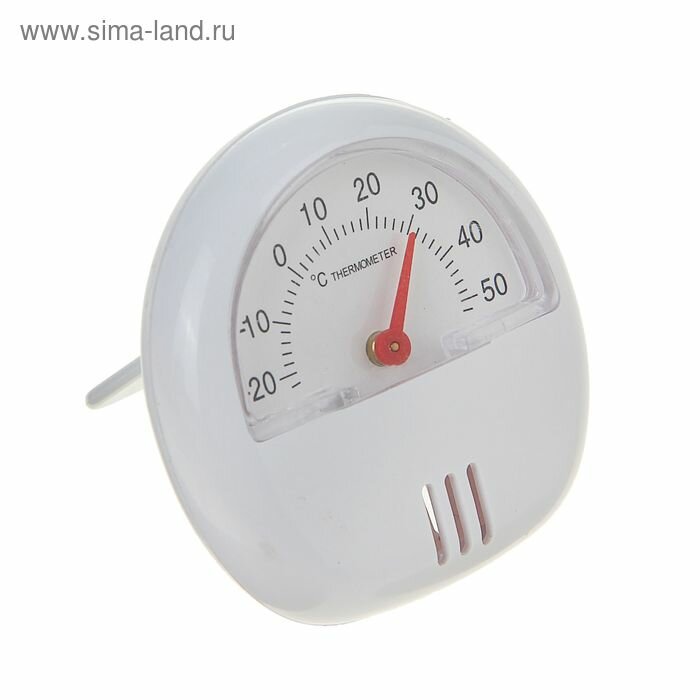Термометр универсальный Luazon, механический, крепление магнит, d=5.5 см, белый