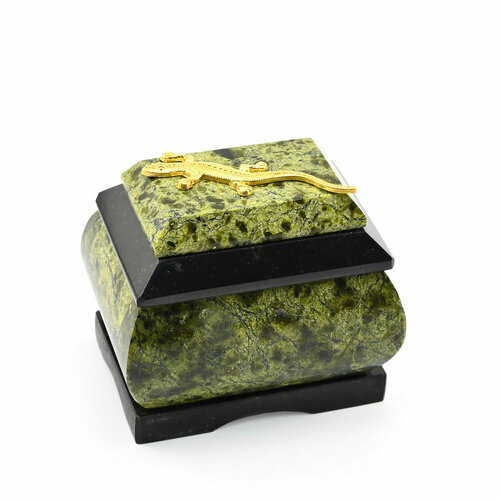 Шкатулка из змеевика 755565мм 1310624-1 радуга камня 1150₽