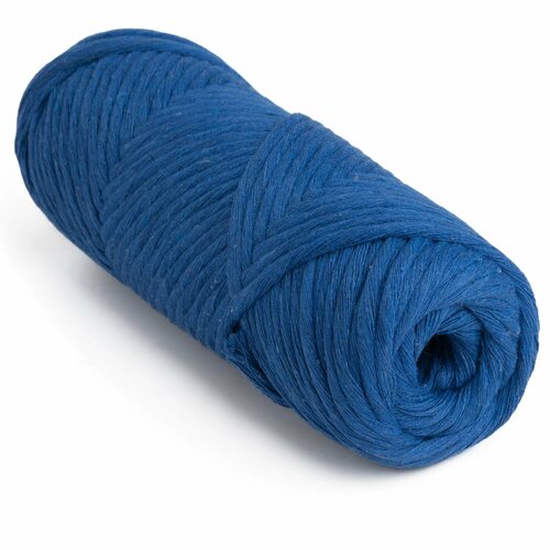 Шпагат хлопковый синий 4 мм 50 м для макраме, вязания, рукоделия