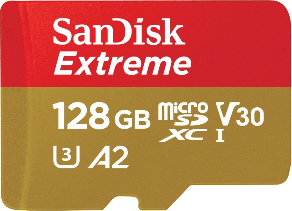 Карта памяти SanDisk Extreme microSDXC UHS-I A2 +ад, SDSQXA1-128G-GN6MA