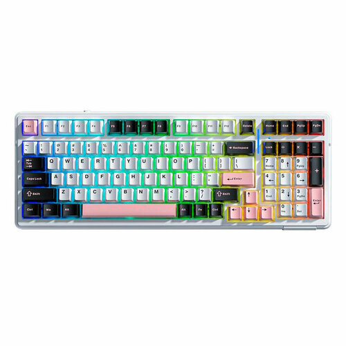 Клавиатура Aula F99 White-Black-Pink 781000₽