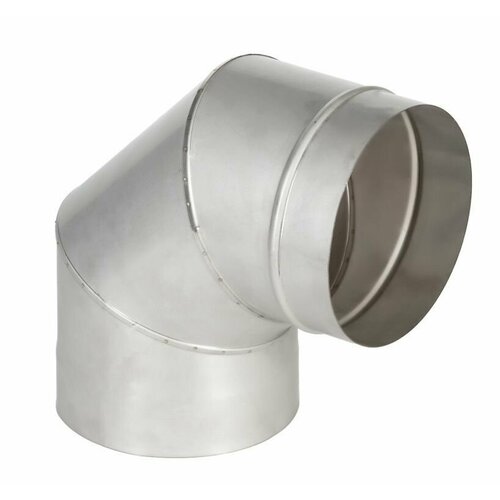 Отвод для дымохода 90 градусов диаметр 115 мм нержавеющая сталь 1 мм 949₽