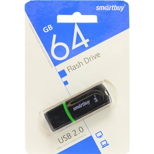 Флешка 64 ГБ USB SmartBuy Paean Black