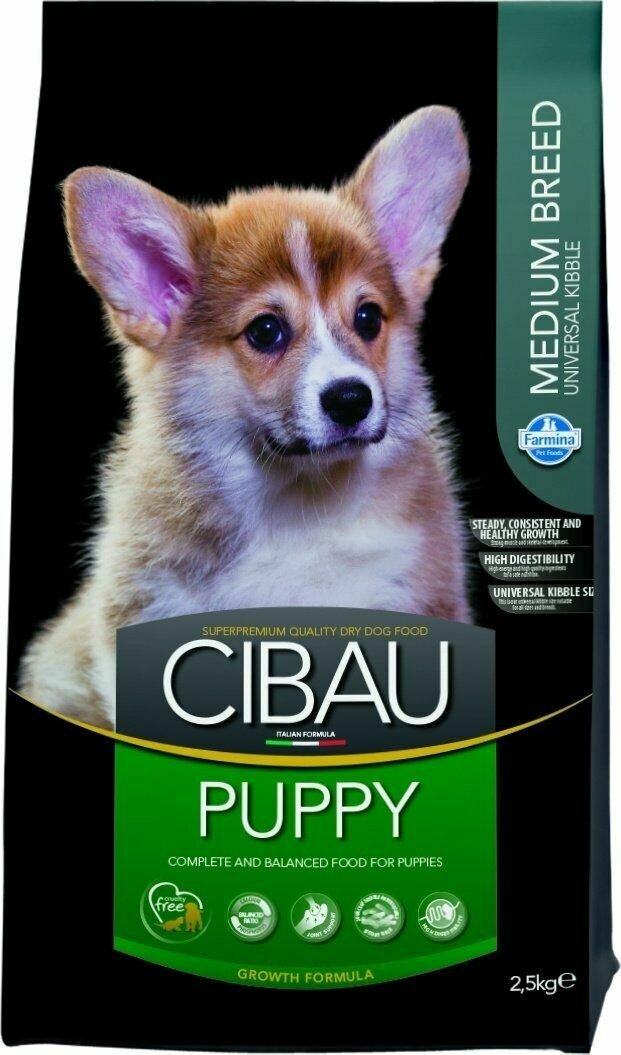 Farmina Cibau Puppy Medium - Сухой корм для щенков и беременных собак средних пород (2,5 кг)