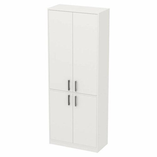 Шкаф Меб-фф Офисный шкаф ШБ-3+ДВ-60+С-17МВ цвет Белый 77/37/200 см