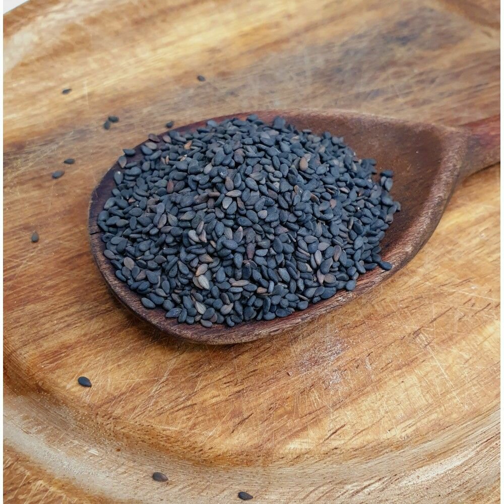 Кунжут черный 100 гр. Семена натурального черного кунжута .