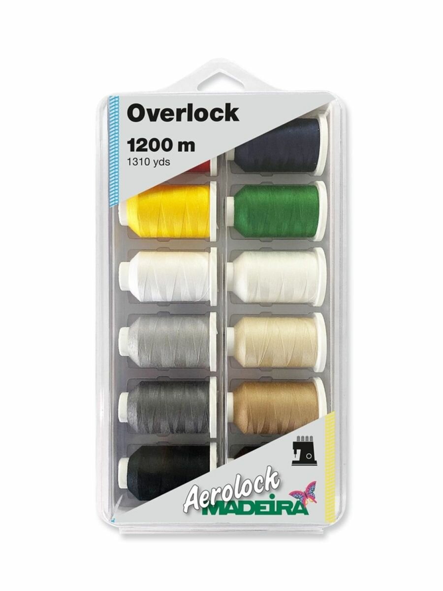 Набор ниток 8098 Madeira Aerolock №125 Blisterbox, 12×1200 м. — фото 1