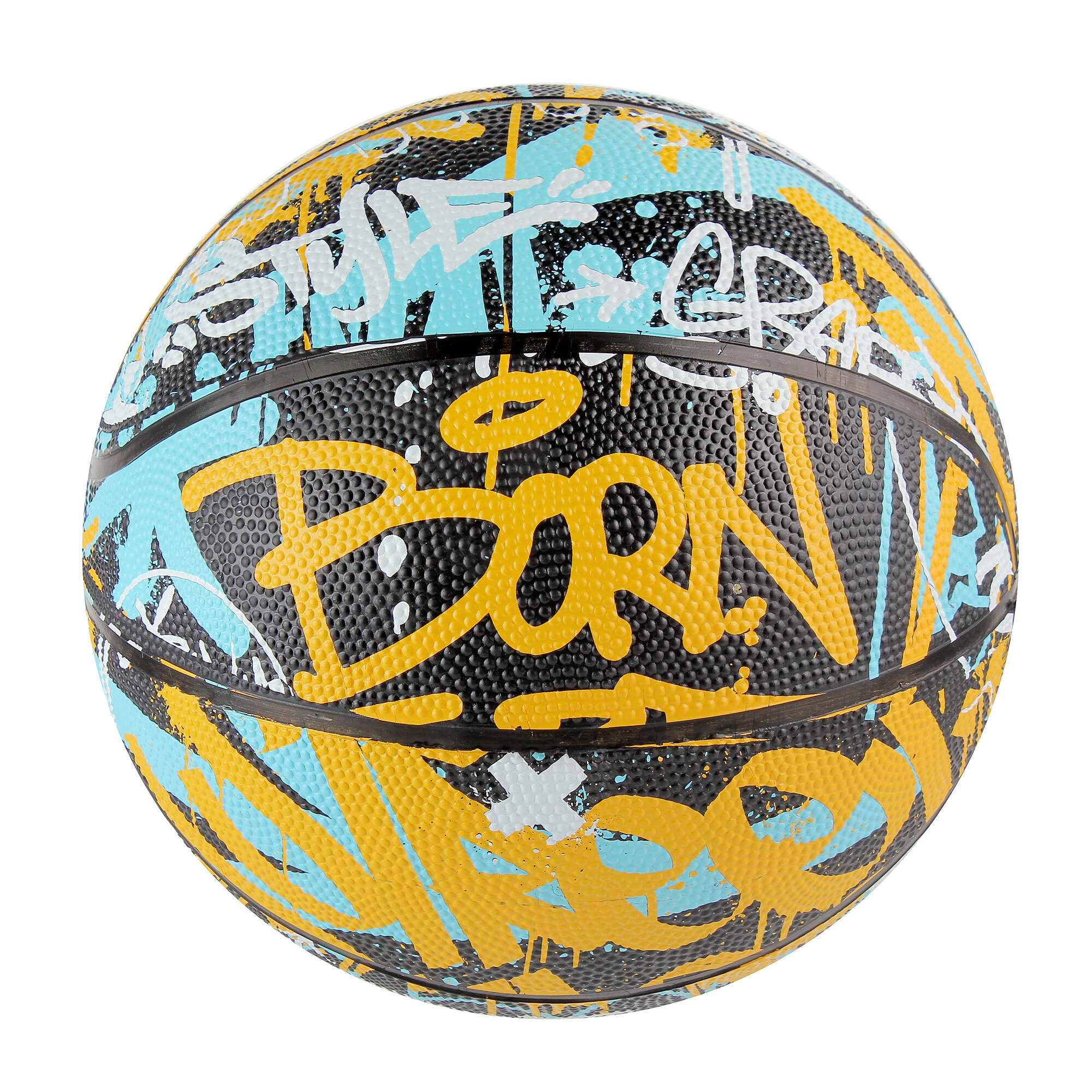 Мяч баскетбольный Larsen RB7 Graffiti Street Blue/Yellow
