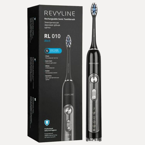 Изображение товара Электрическая зубная щетка Revyline RL 010, черного цвета, Ревилайн