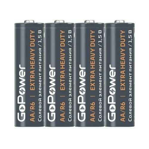 GoPower Батарейка батарейка gopower r6 aa shrink 4 heavy duty 1 5v 4 60 1200