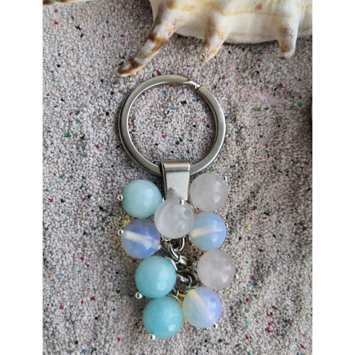 Брелок TEMERDASH, белый, голубой, розовый