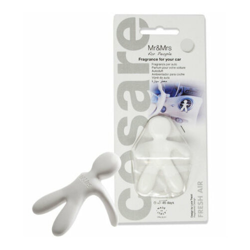 Mr&Mrs Fragrance Ароматизатор для автомобиля CESARE BLISTER белый FRESH AIR Свежий воздух