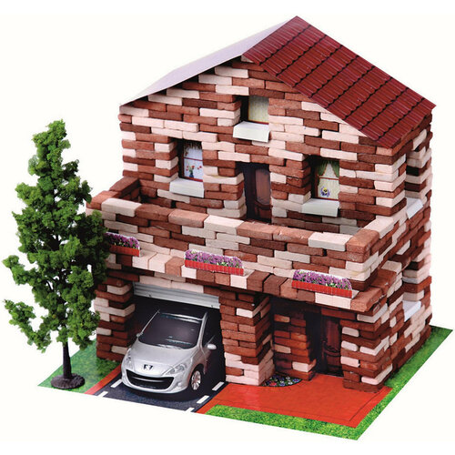 Конструктор из кирпичиков Архитектурное моделирование Дом с мансардой, игровой набор из 805 деталей