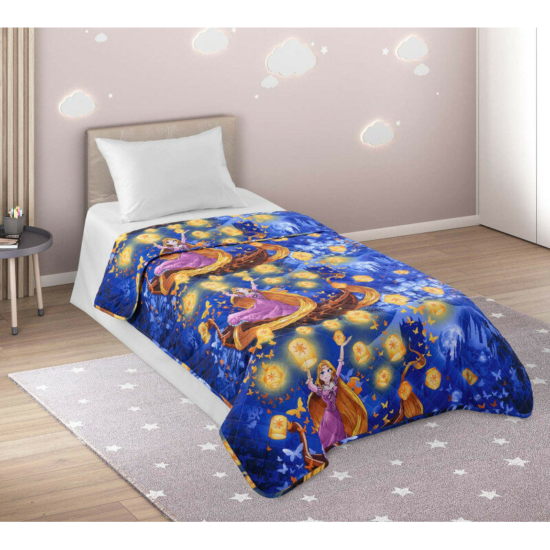 фото Детское покрывало 110х140 см поплин Ночные фонарики