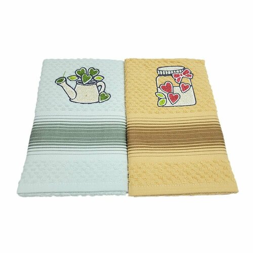 Набор из 2 кухонных махровых полотенец 50х70 см, Vingi Ricami