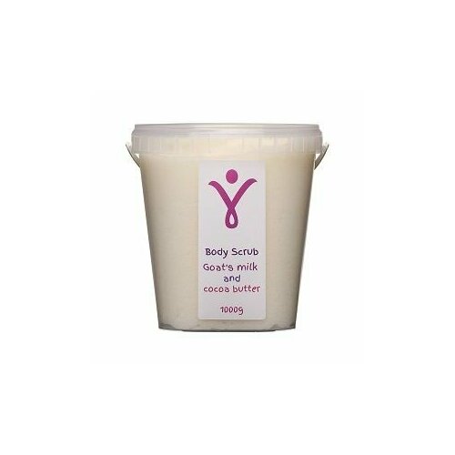 Антицеллюлитный скраб-уход с козьим молоком, маслом какао, кокоса и морской солью, 1000г