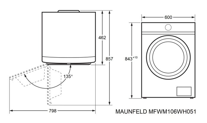 Maunfeld MFWM106WH051