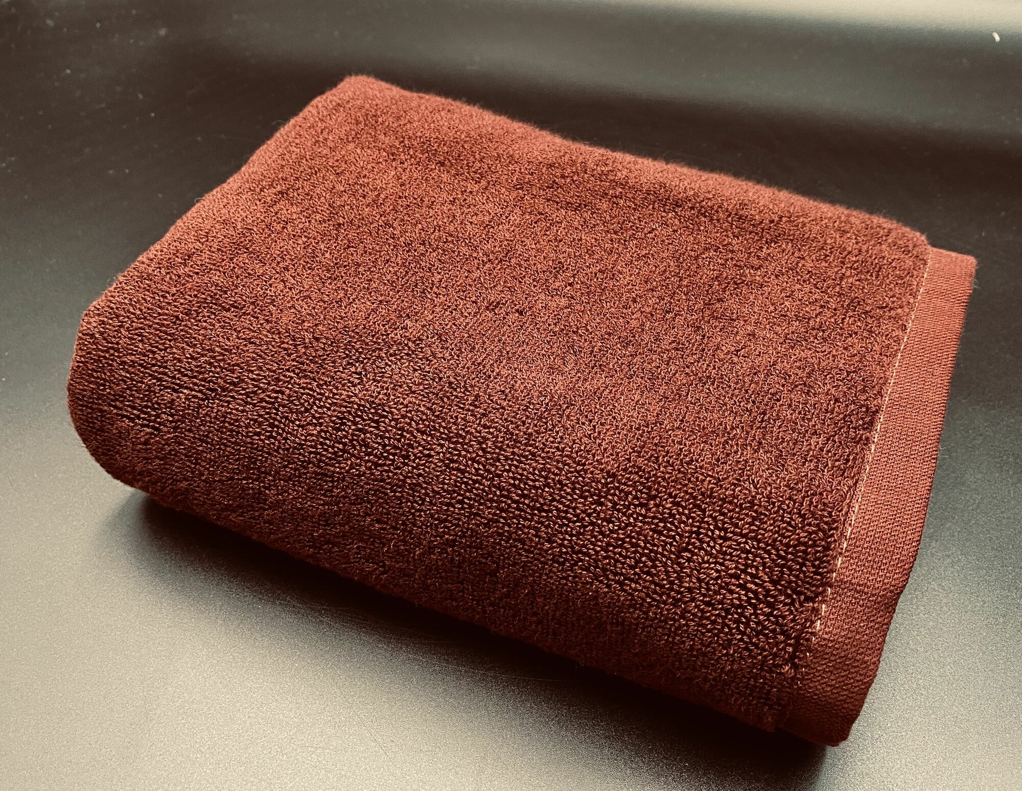 Полотенце махровое банное, для ванны однотонное Темный шоколад 50*90 см 600 г/м