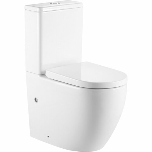 Унитаз-компакт toHit 450х360х820мм, напольный, безободковый, сиденье с микролифтом, белый TN136083