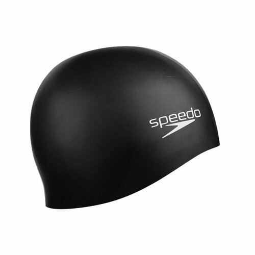 Шапочка для плавания детская SPEEDO Plain Flat Silicone Cap Jr, арт.8-709900001, черный, силикон