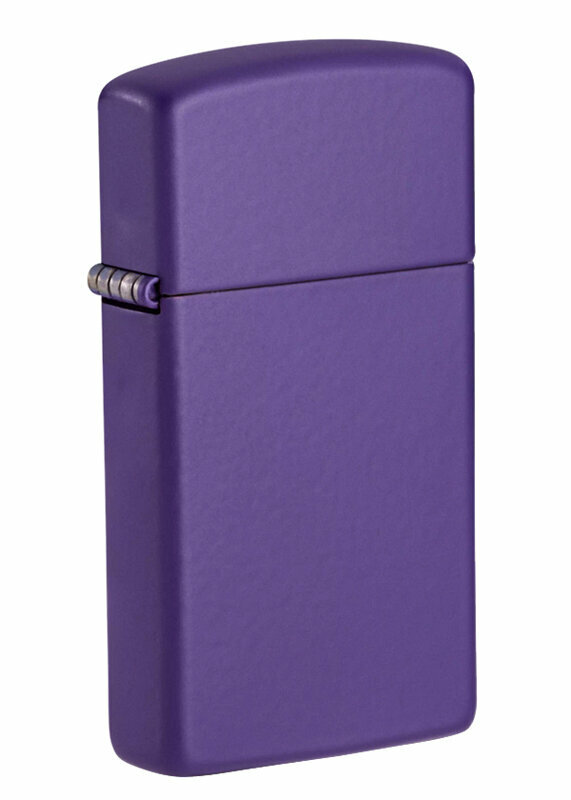 Зажигалка ZIPPO Slim® с покрытием Purple Matte, латунь/сталь, фиолетовая, матовая, 29x10x60 мм