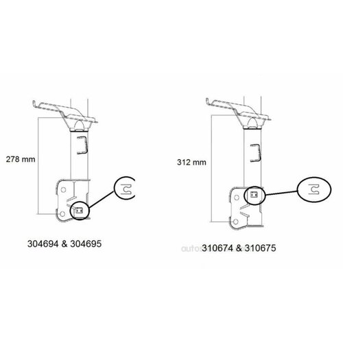 AL-KO 304694 Амортизатор подвески перед прав Hyundai Santa Fe II (CM) 06-