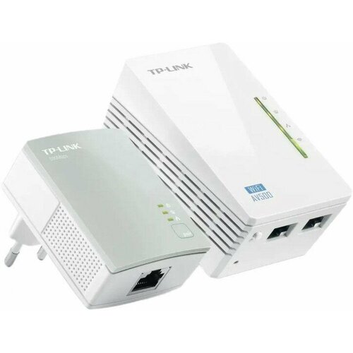 Сетевой адаптер TP-Link TL-WPA4220 KIT, TL-WPA4220(1 шт.)+TL-PA4010(1 шт.) сетевой адаптер powerline tp link tl pa4010 kit av600 fast ethernet