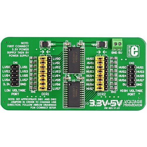 3.3V-5V Voltage Translator Board, Плата 8-разрядного преобразователя логических уровней 3.3 - 5 В