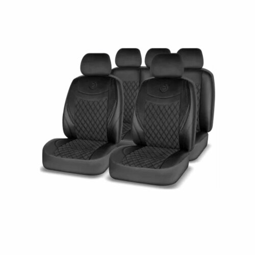 Авточехлы MODERN AUTOPREMIER, чёрный, алькантара + экокожа
