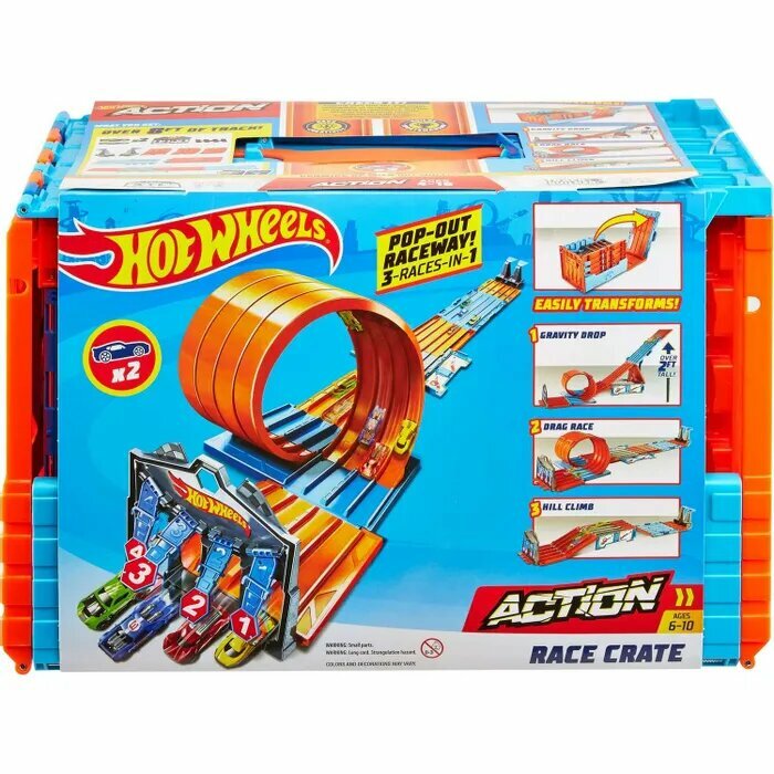 Набор игровой Hot Wheels Экшн Автотрек Эпичная гонка (для 2-х игроков) GKT87