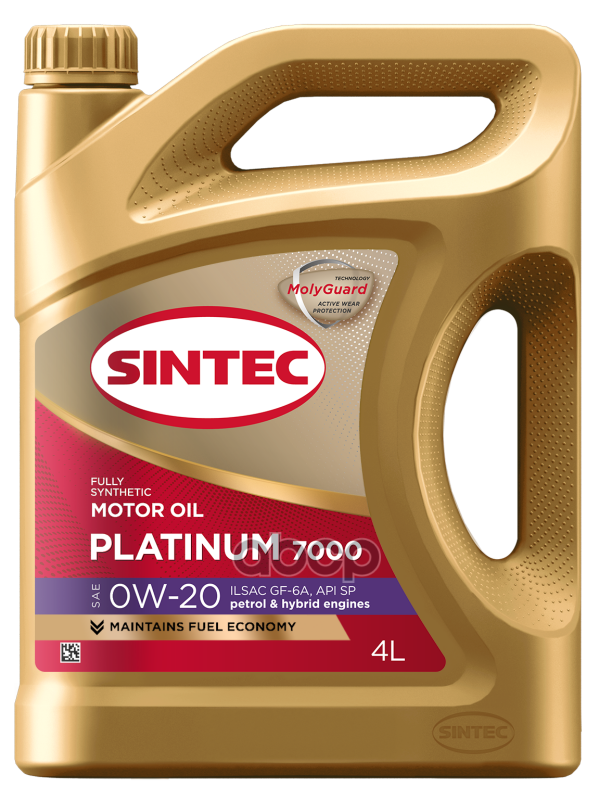 SINTEC Масло Моторное Sintec Platinum 7000 0W-20 Gf-6A Sp 4Л