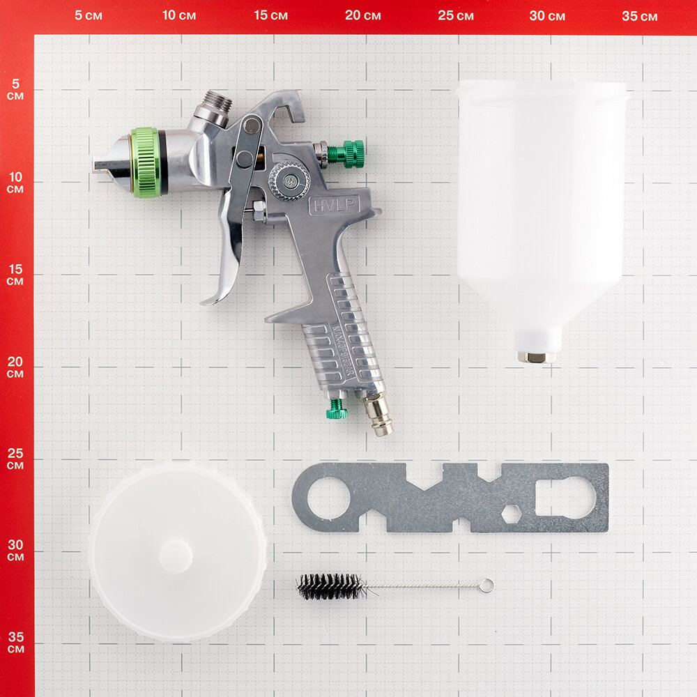 Краскопульт пневматический Pegas Pneumatic HVLP827 1/4 0,6 л (2725)