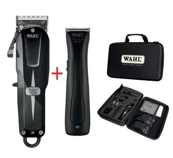 Набор Wahl Combo Cordless (Wahl Super Taper Cordless Black и Wahl Beret Stealth)
