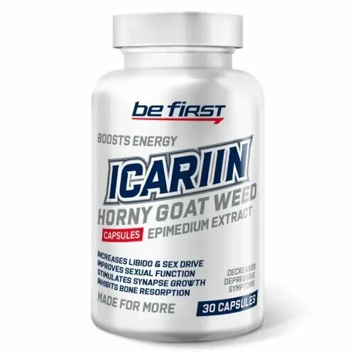 экстракт горянки 90 капсул бустер тестостерона икариин эпимедиум horny goat weed protein company Be First Icariin (Horny Goat Weed) 30 caps